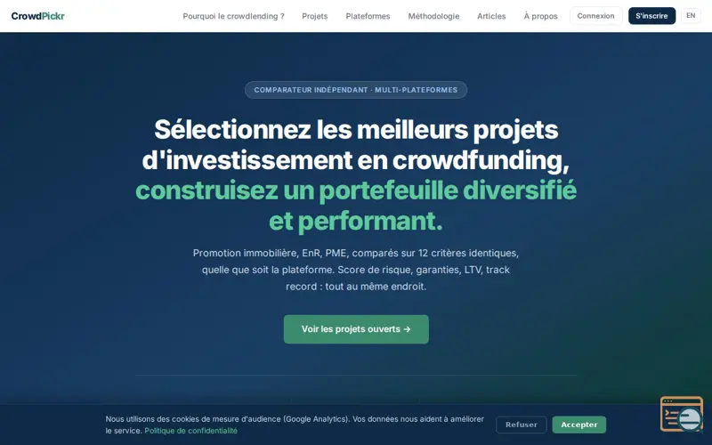Screenshot of CrowdPickr