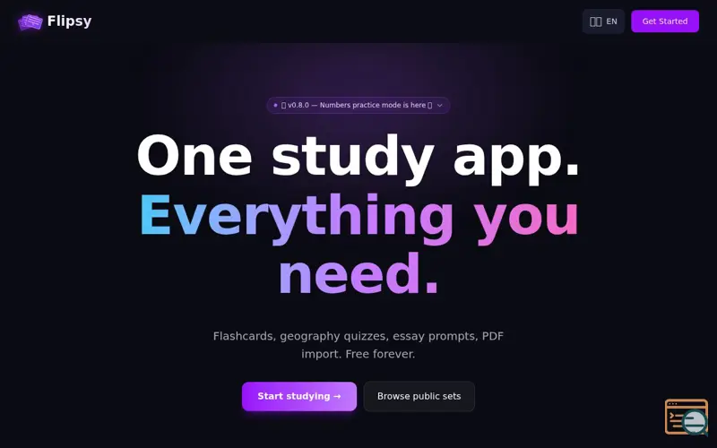 Screenshot of Flipsy