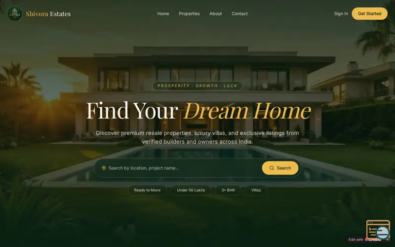 Screenshot of Shivora Estates 