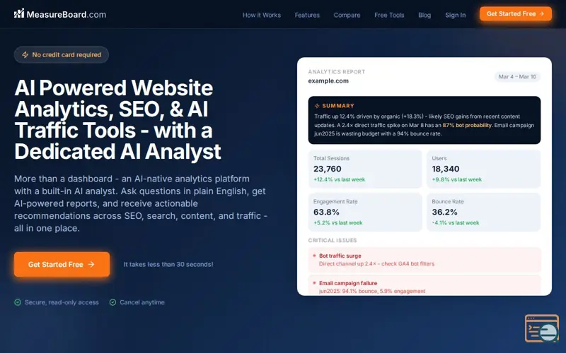 Screenshot of MeasureBoard