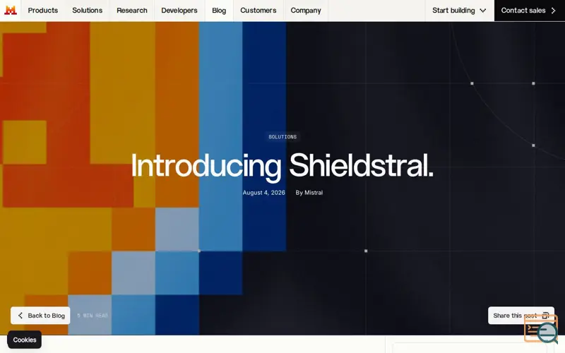 Screenshot of Shieldstral, a launch using Claydar