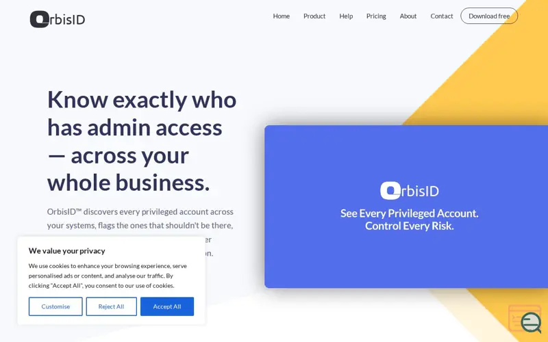Screenshot of OrbisID