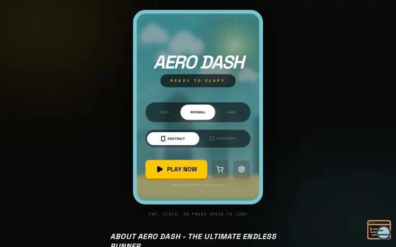 Screenshot of Aero Dash