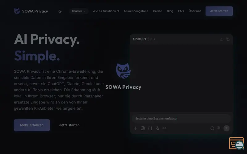 Screenshot of SOWA Privacy