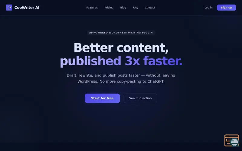Screenshot of CooWriter AI