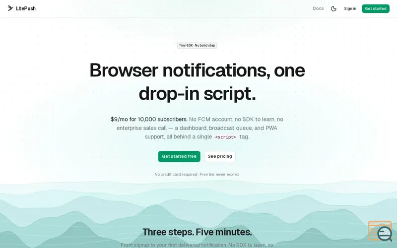 Screenshot of LitePush