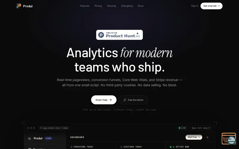 Screenshot of Produl