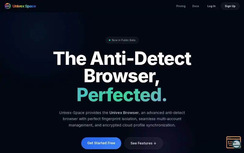 Screenshot of Univex Browser