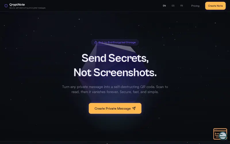 Screenshot of QryptNote