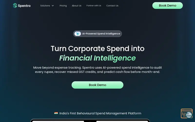Screenshot of India's First Behavioural Spend Software