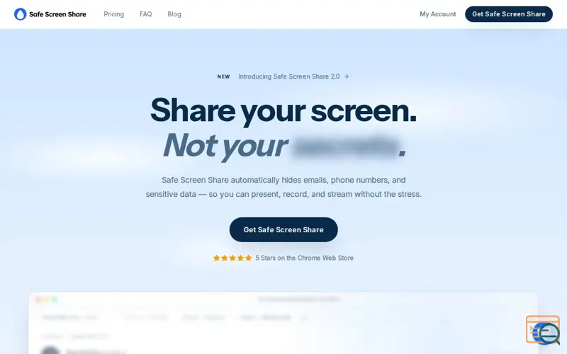 Screenshot of Safe Screen Share 2.0