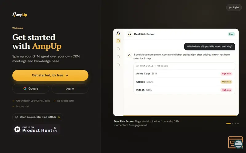 Screenshot of AmpUp