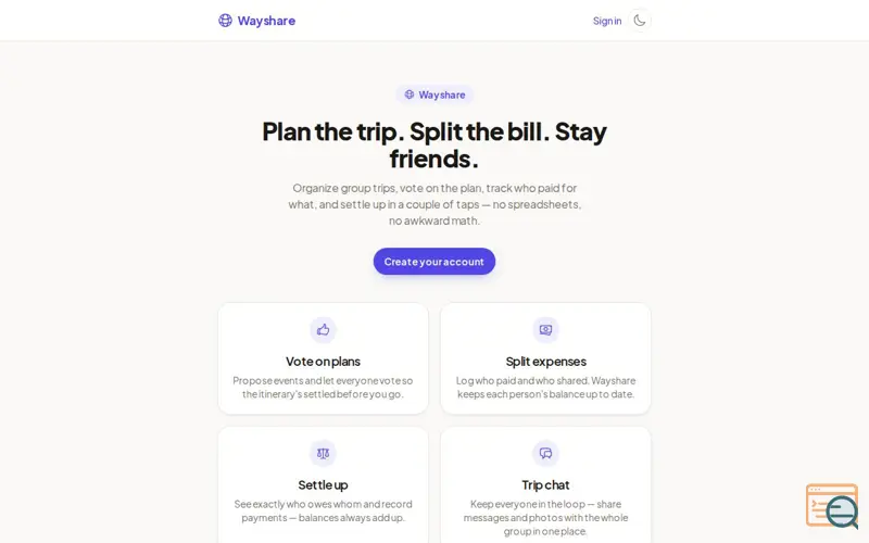 Screenshot of wayshare.live