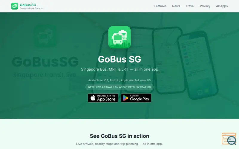 Screenshot of GoBusSG