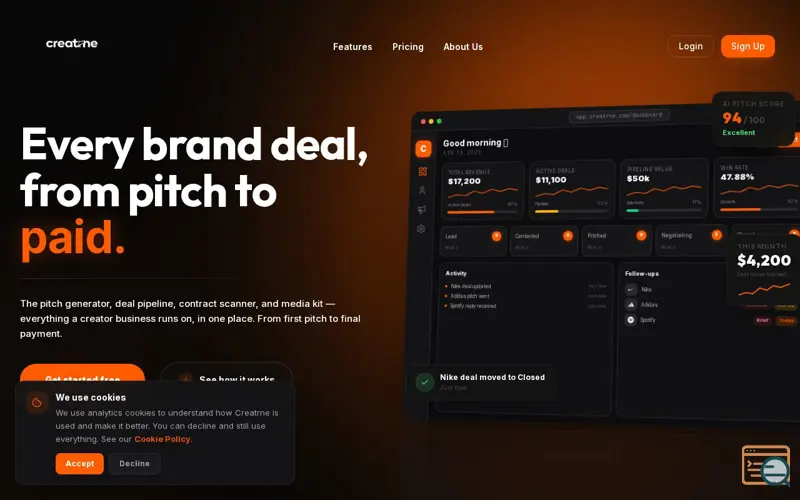 Screenshot of Creatrne