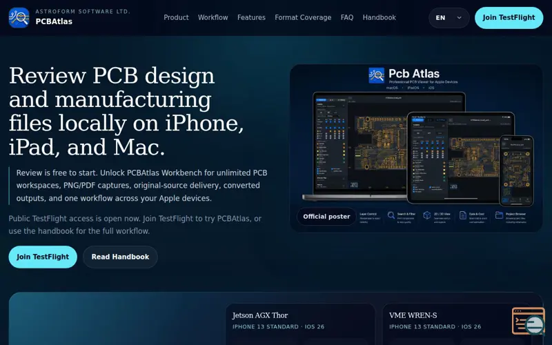 Screenshot of PCBAtlas
