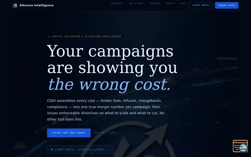 Screenshot of Allocera Intelligence