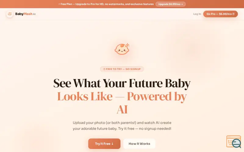 Screenshot of BabyMash AI