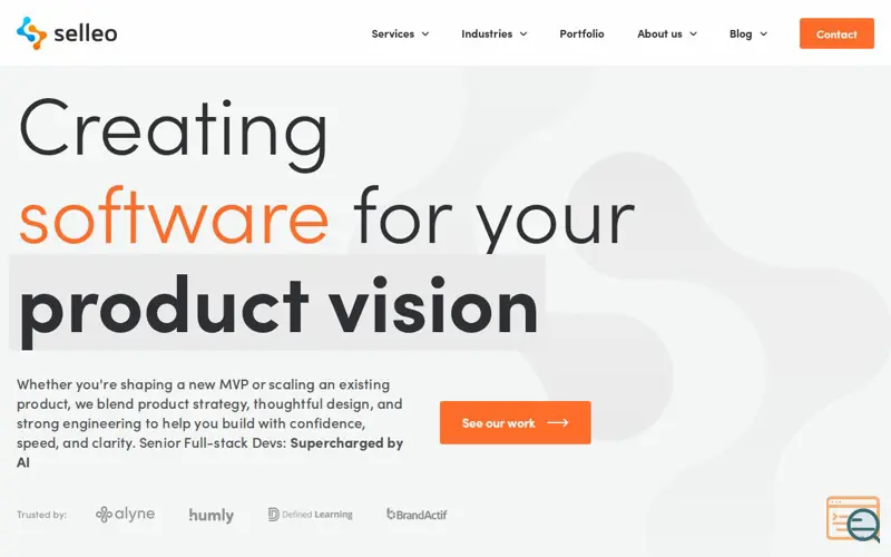 Screenshot of Selleo.com