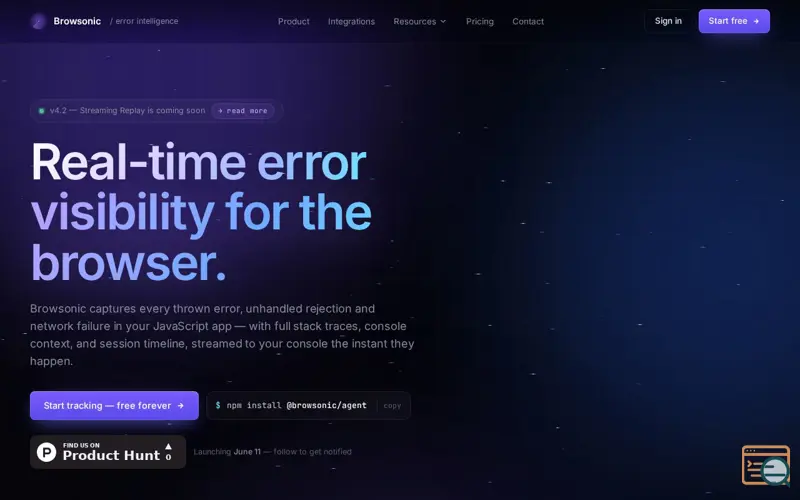 Screenshot of Browsonic