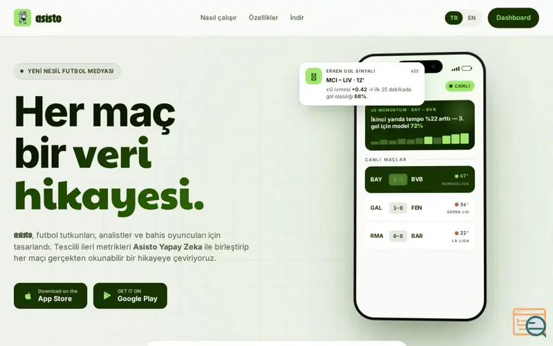 Screenshot of Asisto