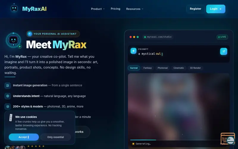 Screenshot of MyRaxAI