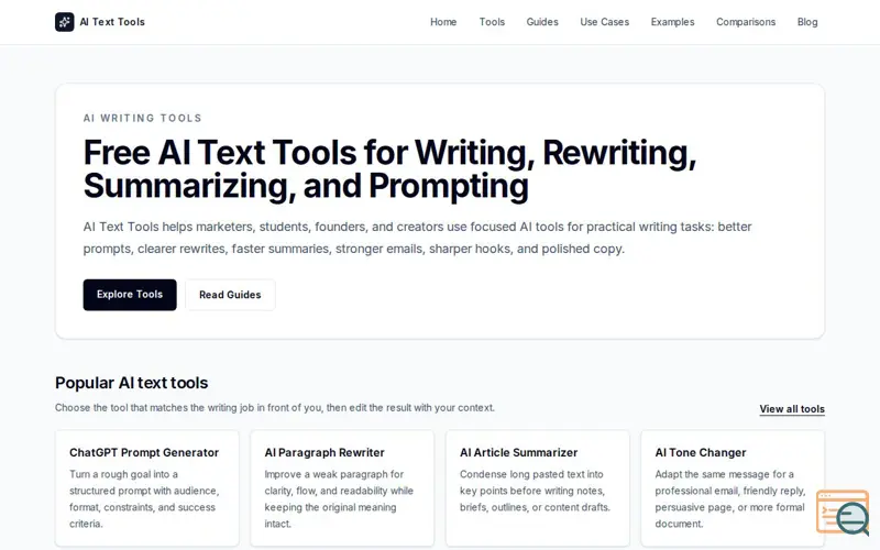 Screenshot of Faster way to do everyday AI writing
