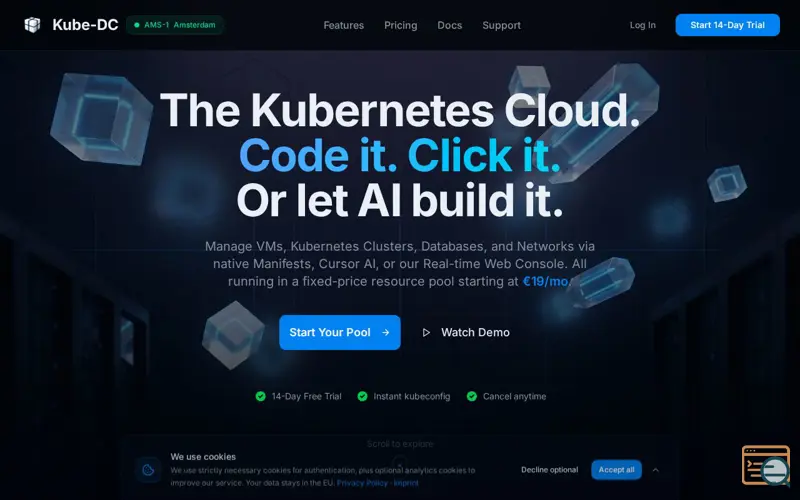 Screenshot of Kube-DC Cloud