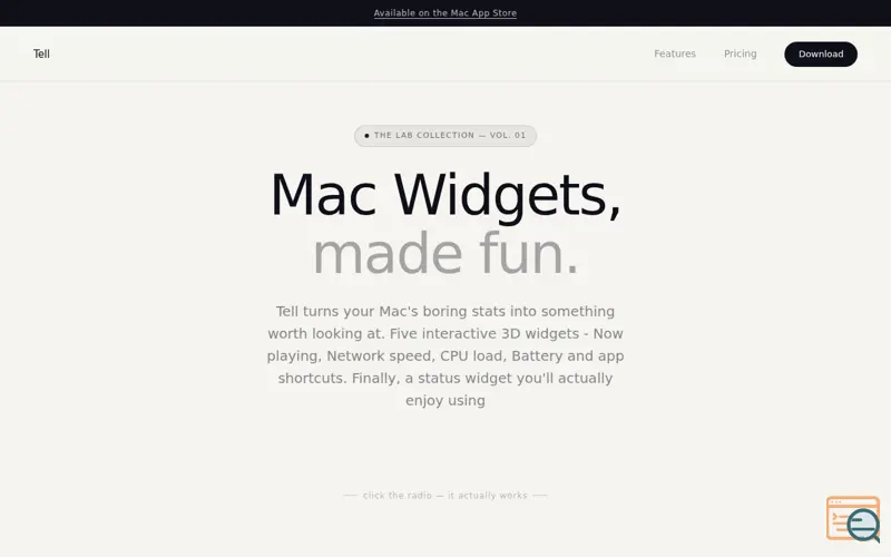 Screenshot of Tell