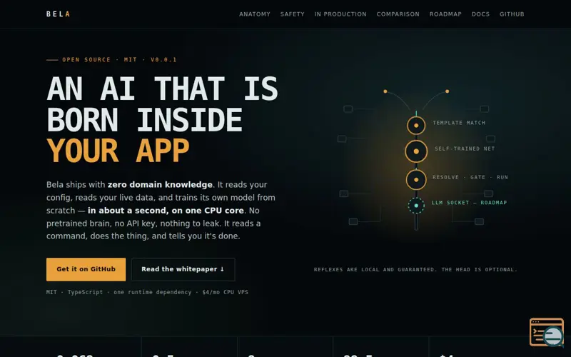 Screenshot of Bela AI