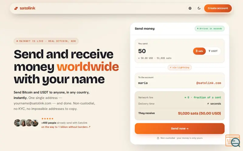 Screenshot of Satolink