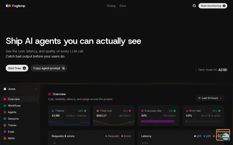 Screenshot of Foglamp