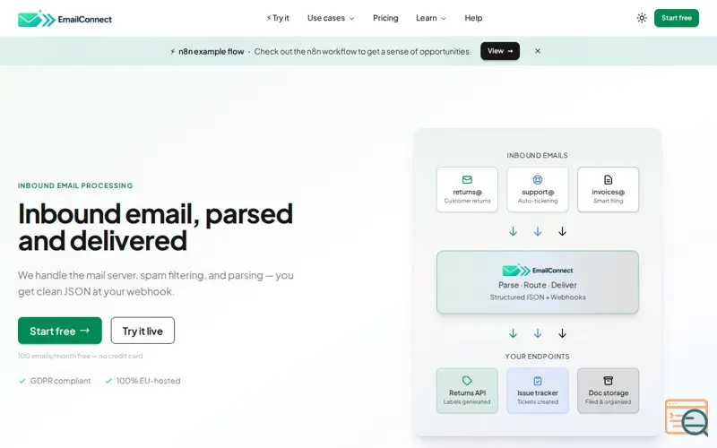 Screenshot of Emailconnect