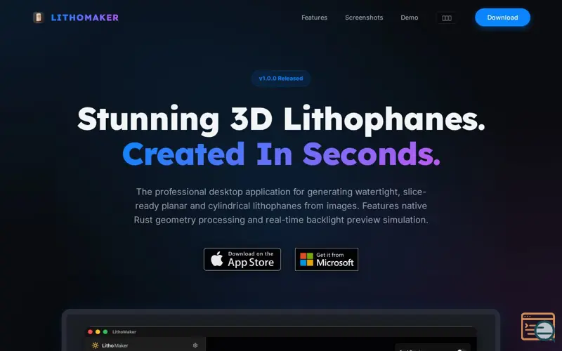 Screenshot of LithoMaker