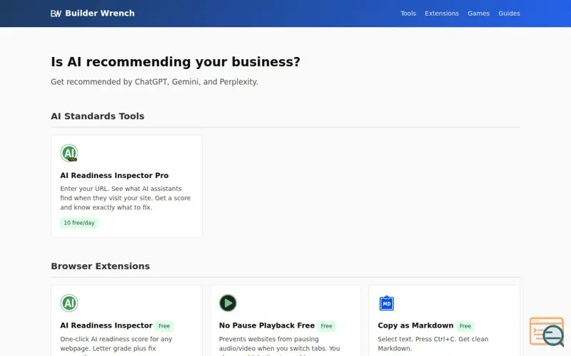 Screenshot of Builder Wrench