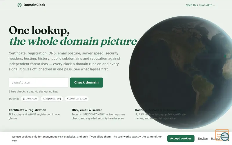Screenshot of SSL Domain Health
