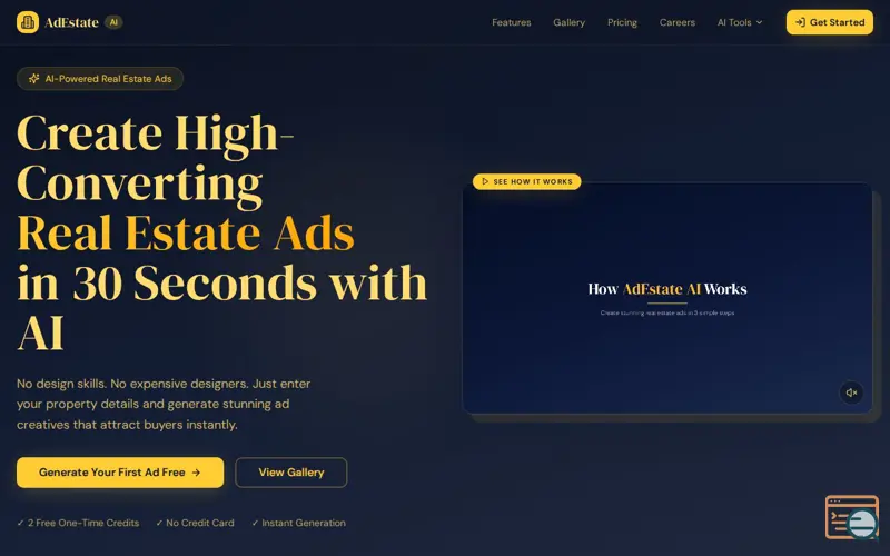 Screenshot of AdEstate AI