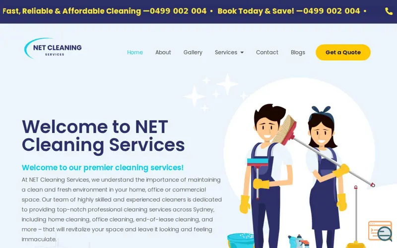 Screenshot of Net Cleaning Services