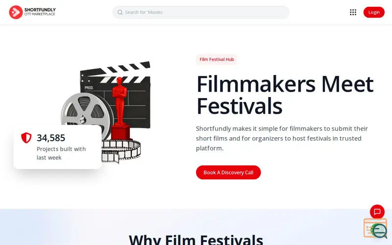 Screenshot of Shortfundly Festival