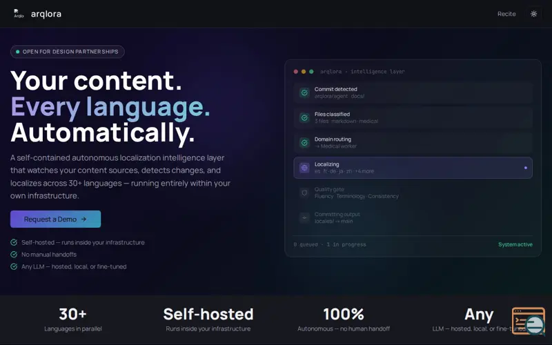Screenshot of Arqlora AI