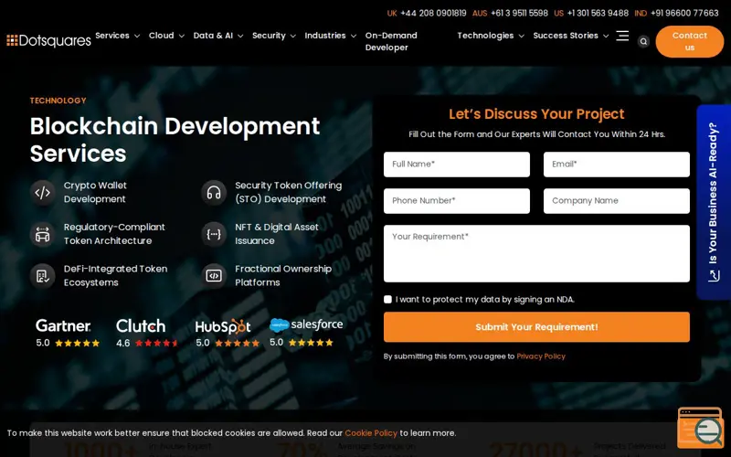 Screenshot of Dotsquares Blockchain Studio