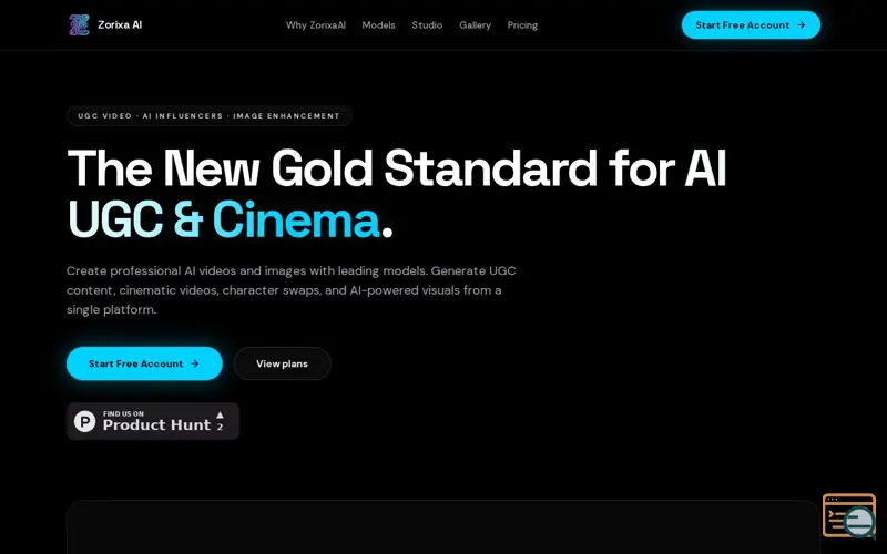 Screenshot of Zorixa AI