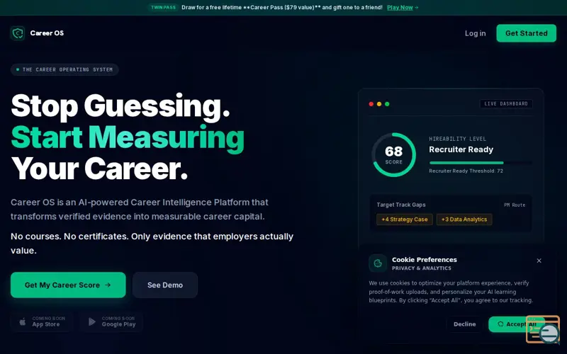 Screenshot of Career OS