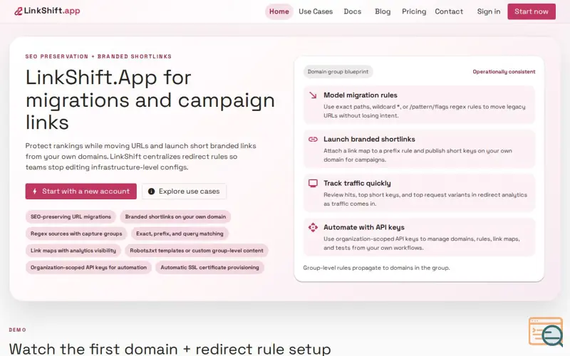 Screenshot of LinkShift.app