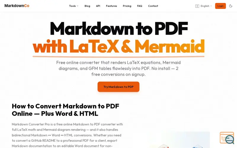 Screenshot of Markdown Converter Pro