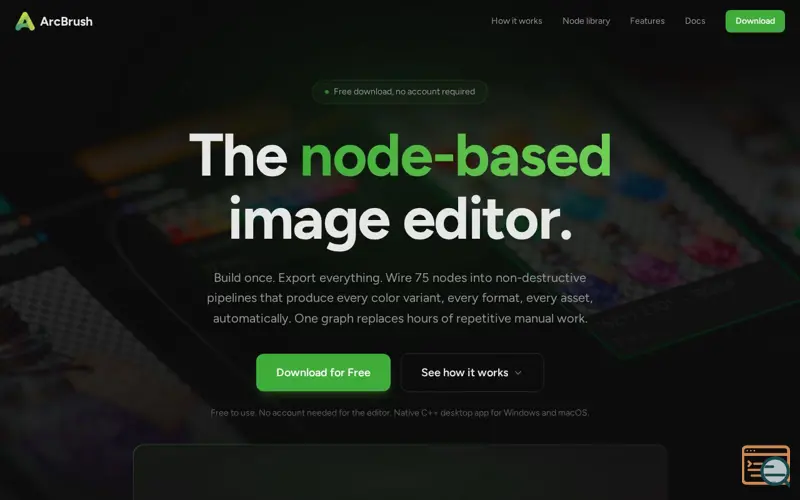 Screenshot of ArcBrush