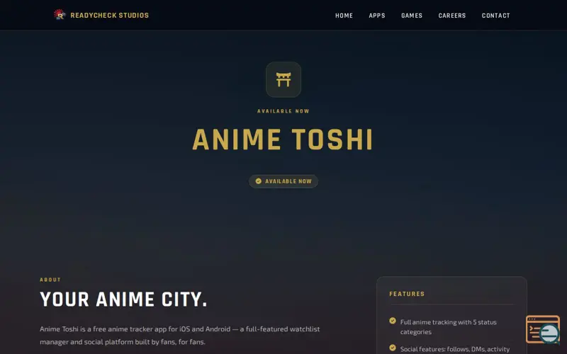 Screenshot of Anime Toshi