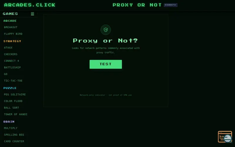 Screenshot of Proxy-or-Not, Proxy Detector