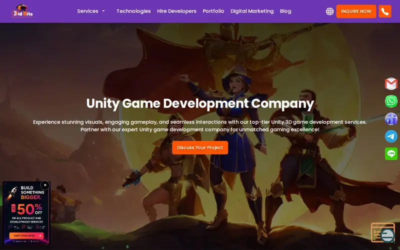 Screenshot of Unity Game , a launch using LINE