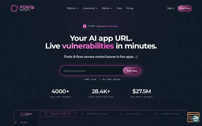 Screenshot of Perfai Security